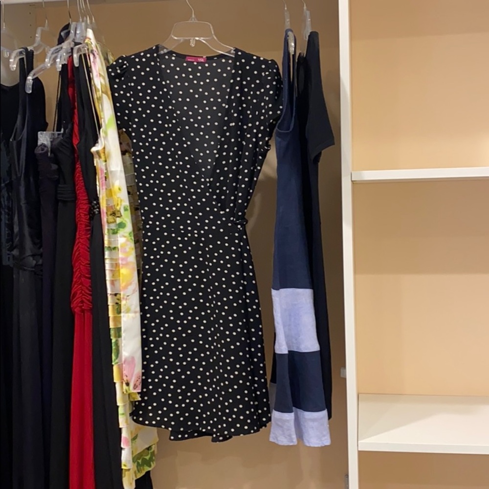 Poka dot wrap dress